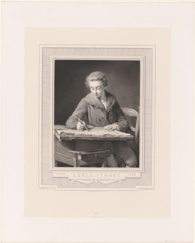 Porträt von Carle Vernet von Achille Jacquet