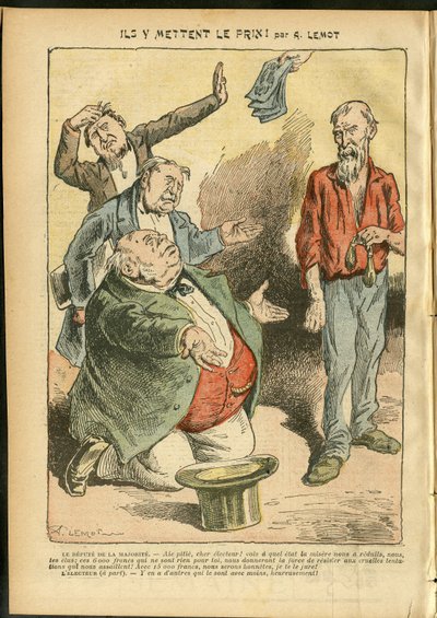 Illustration von Achille Lemot (1846-1909) in Le Pelerin von Achille Lemot