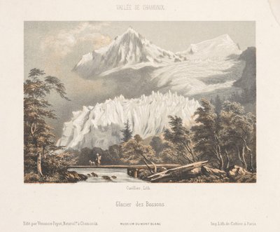 Blick auf den Mont Blanc vom Col des Montets von Ad. Cuvillier