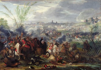 Studie zur Belagerung einer flämischen Stadt von Adam Frans van der Meulen