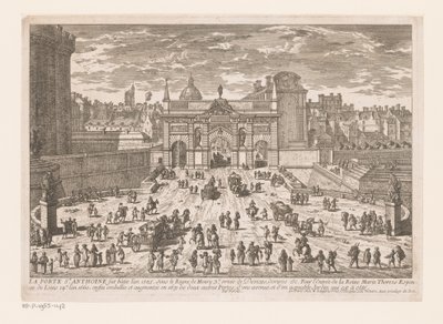 Ansicht der Porte Saint-Antoine von Adam Perelle