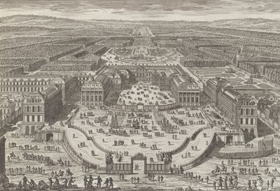 Gesamtansicht des Schlosses von Versailles, 1680er Jahre von Adam Perelle