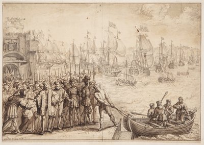 Christian II verlässt Kopenhagen im Jahr 1523 von Adam Willaerts