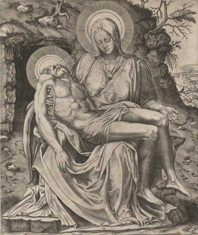 Vatikanische Pietà, 1566 von Adamo Scultori