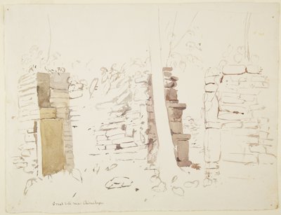 Die große Stätte der Ruinen in Chicualoque (bei Papantla), Veracruz, Mexiko (Steinmauern) von Adela Breton