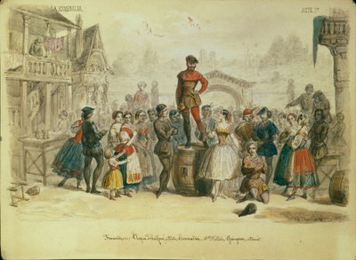 Bühnenbild für das Ballett La Esmeralda von C. Pugni, 1849 von Adolf Charlemagne