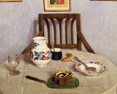 Stillleben mit Focaccia von Adolf Fenyes