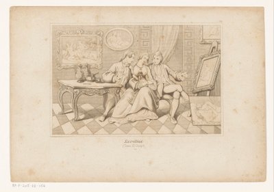 Casanova und der Herzog von Matalone betrachten erotische Kunst mit Leonilde von Adolf Gnauth