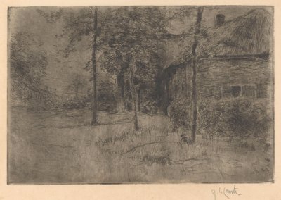 Bauernhof mit Strohdach von Adolf le Comte (signed by artist)