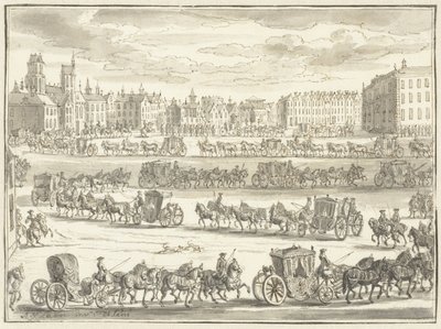 Einzug von Cornelis Hop als Botschafter in Paris, 23. Juni 1719 von Adolf van der Laan