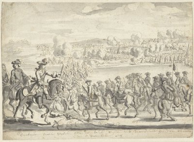 Überquerung der Weichsel durch die sächsische Armee am 8. Dezember 1715 von Adolf van der Laan