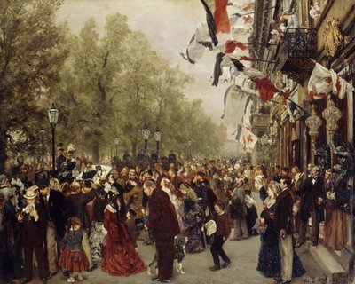 Abreise König Wilhelms I. zur Armee am 31. Juli 1870 von Adolph Menzel