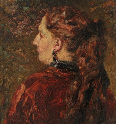 Bildnis einer Dame. Miniatur aus der Sammlung Loewe von Adolph Menzel