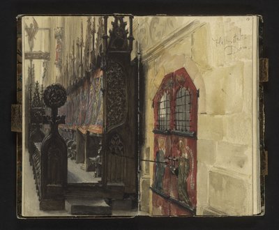 Blick auf das Chorgestühl im Dom zu Halberstadt von Adolph Menzel