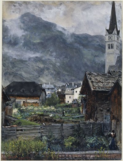 Blick von der Villa Herrmann auf das Tal von Hofgastein von Adolph Menzel