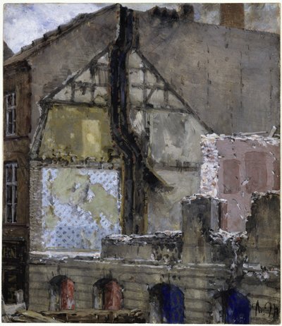 Das abgebrochene Haus, aus "Kinderalbum" von Adolph Menzel