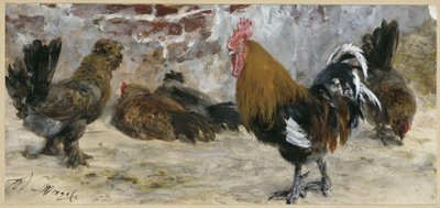 Der Hahn und die Hühner. Aus dem „Kinderalbum“ von Adolph Menzel