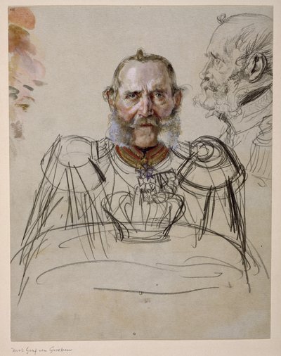 General Karl Graf von der Groeben. Studie zum Gemälde „Krönung Wilhelms I. in Königsberg“ von Adolph Menzel