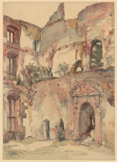 In der Ruine des Heidelberger Schlosses von Adolph Menzel