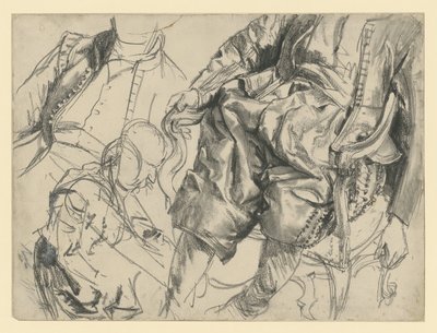 Modell im Prunkkleid des Kurfürsten Johann Georgs I. von Sachsen in drei Ansichten, Historisches Museum, Dresden von Adolph Menzel