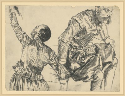 Modell im Prunkkleid des Kurfürsten Johann Georgs I. von Sachsen in zwei Ansichten, Historisches Museum, Dresden von Adolph Menzel