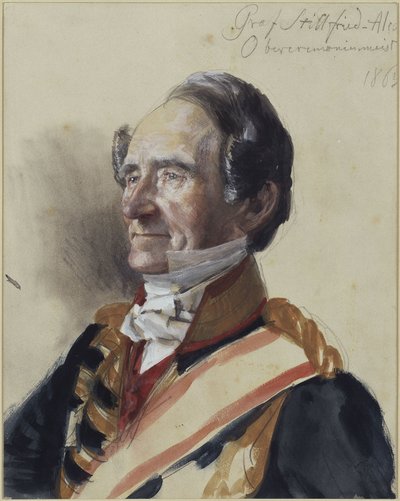 Oberzeremonienmeister Rudolf Graf Stillfried-Alcantara. Studie zum Gemälde „Krönung Wilhelms I. in Königsberg“ von Adolph Menzel