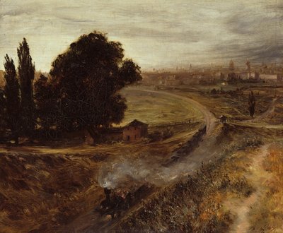 Die Berlin-Potsdam Eisenbahn, 1847 von Adolph Menzel