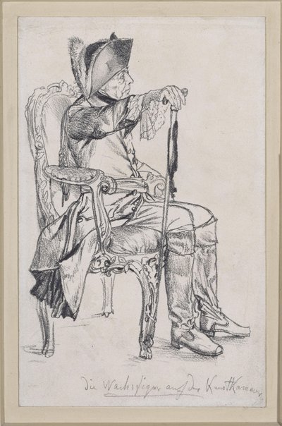 Wachsfigur Friedrich II. (von Schadow ergänzte Figur) für die Königliche Kunstkammer von Adolph Menzel