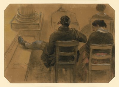 Zuhörer im Konzertsaal von Adolph Menzel