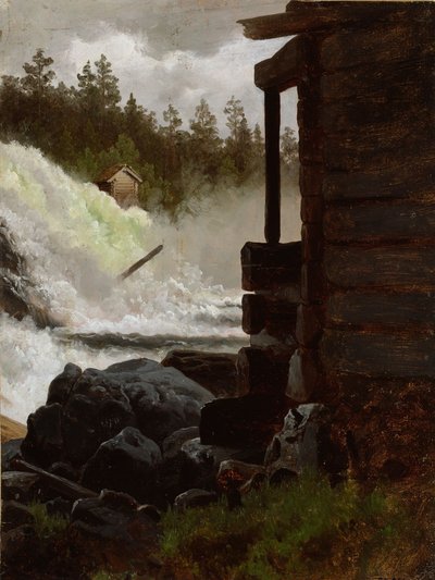 Ein Wasserfall von Adolph Tidemand
