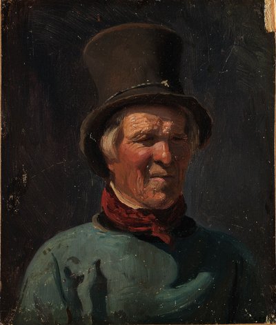 Mann mit Hut von Adolph Tidemand