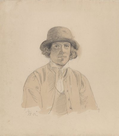 Mann mit Hut von Adolph Tidemand