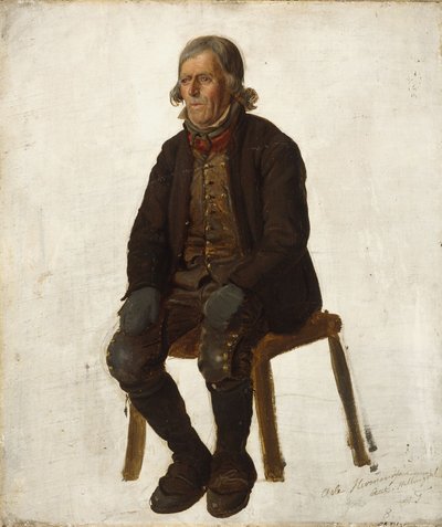 Porträt von Asle Hermandsøn aus Hallingdal von Adolph Tidemand