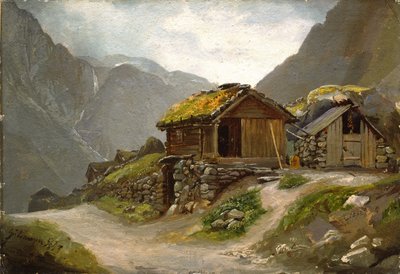 Blick von Gudvangen von Adolph Tidemand