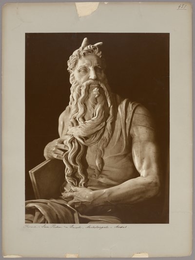 Rom: Detail von Michelangelos Moses von Adolphe Braun