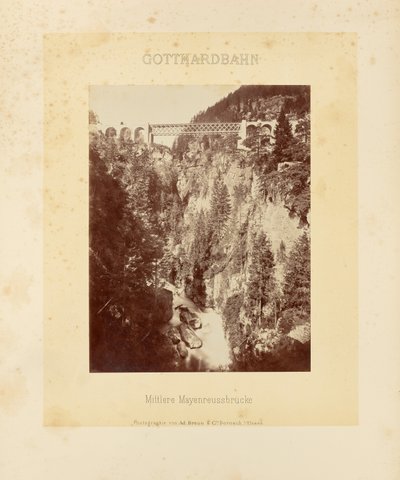 Gotthardbahn: Mittlere Mayenreussbrücke von Adolphe Braun and Cie