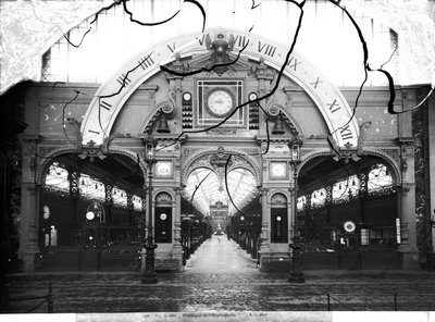 Portikus des Horologie-Pavillons auf der Weltausstellung, Paris, 1889 von Adolphe Giraudon
