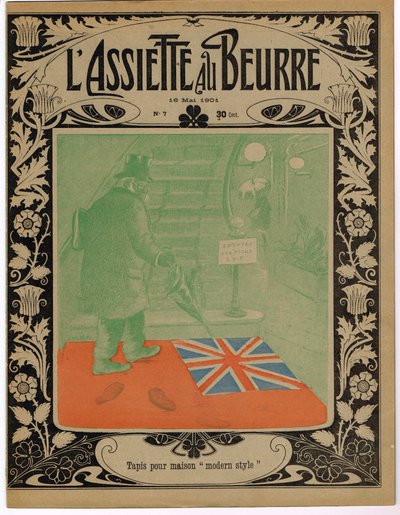 Titelblatt von The Butter Plate, Satirique en Couleurs von Adolphe Leon Willette