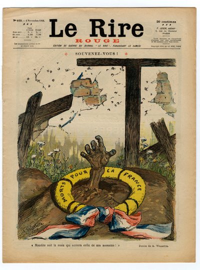 Cover von „Das Rote Lachen“, Satirisch in Farben von Adolphe Leon Willette