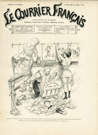 Illustration von Adolphe dit Willette (1857-1926) für das Titelblatt von Le Courrier français von Adolphe Leon Willette