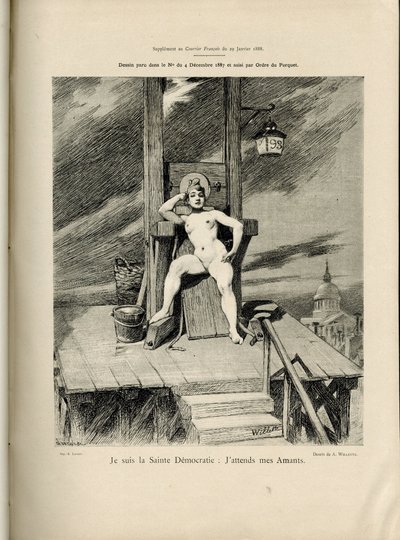 Illustration von Adolphe dit Willette (1857-1926) in Le Courrier français, Nr. 4 von Adolphe Leon Willette