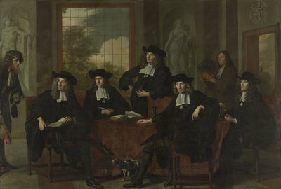 Die Superintendenten des Collegium Medicum in Amsterdam, 1683 von Adriaen Backer