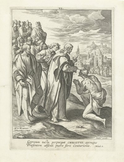 Heilung eines Aussätzigen von Adriaen Collaert