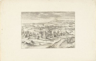 Landschaft mit einem Bauernhof von Adriaen Collaert