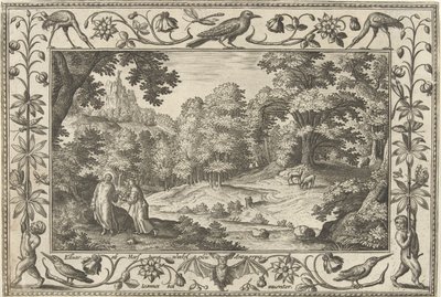 Versuchung in der Wüste von Adriaen Collaert