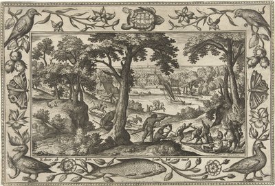 Schweinejagd von Adriaen Collaert