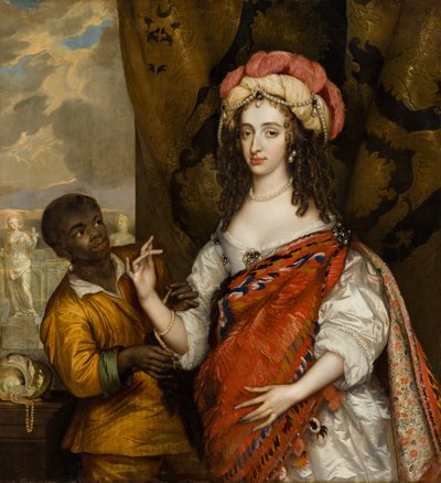 Posthumes Porträt von Maria I. Stuart (1631-1660) mit einem Diener von Adriaen Hanneman