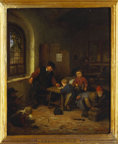 Innenansicht eines Klassenzimmers, 1666 von Adriaen Jansz. van Ostade