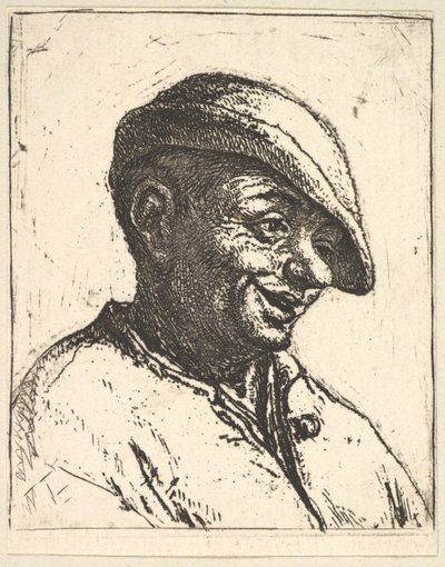 Lachender Bauer, 1610-85 von Adriaen Jansz. van Ostade