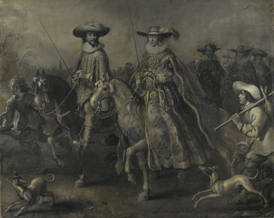 Friedrich V und seine Frau Elizabeth Stuart von Adriaen Pietersz. van de Venne